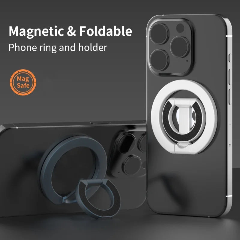 All-In-One Double-Sided Magnetic Phone Ring Holder + Kickstand