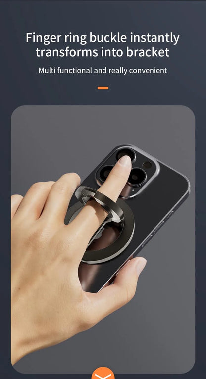 All-In-One Double-Sided Magnetic Phone Ring Holder + Kickstand
