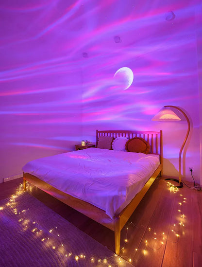 Star Lights Aurora Galaxy Moon Projector with Remote Control Sky Night Lamps Kids Adults Gift Bluetooth Music Speaker Home Decor